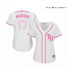 Womens Tampa Bay Rays 17 Austin Meadows Replica White Home Cool Base Baseball Jersey Womens Tampa Bay Rays 17 Austin Meadows Replica White Home Cool Base Baseball Jersey