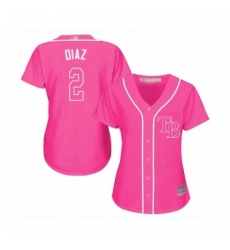 Womens Tampa Bay Rays 2 Yandy Diaz Replica Pink Fashion Cool Base Baseball Jersey Womens Tampa Bay Rays 2 Yandy Diaz Replica Pink Fashion Cool Base Baseball Jersey