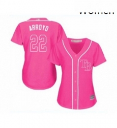 Womens Tampa Bay Rays 22 Christian Arroyo Replica Pink Fashion Cool Base Baseball Jersey Womens Tampa Bay Rays 22 Christian Arroyo Replica Pink Fashion Cool Base Baseball Jersey