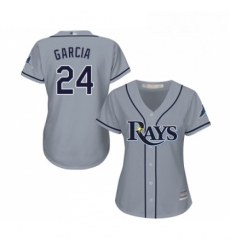 Womens Tampa Bay Rays 24 Avisail Garcia Replica Grey Road Cool Base Baseball Jersey Womens Tampa Bay Rays 24 Avisail Garcia Replica Grey Road Cool Base Baseball Jersey