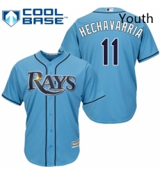 Youth Majestic Tampa Bay Rays 11 Adeiny Hechavarria Authentic Light Blue Alternate 2 Cool Base MLB Jersey Youth Majestic Tampa Bay Rays 11 Adeiny Hechavarria Authentic Light Blue Alternate 2 Cool Base MLB Jersey
