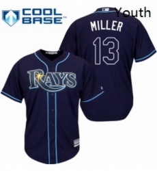 Youth Majestic Tampa Bay Rays 13 Brad Miller Authentic Navy Blue Alternate Cool Base MLB Jersey Youth Majestic Tampa Bay Rays 13 Brad Miller Authentic Navy Blue Alternate Cool Base MLB Jersey