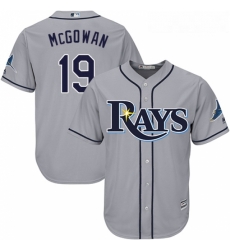 Youth Majestic Tampa Bay Rays 19 Dustin McGowan Replica Grey Road Cool Base MLB Jersey Youth Majestic Tampa Bay Rays 19 Dustin McGowan Replica Grey Road Cool Base MLB Jersey