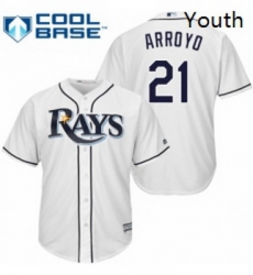 Youth Majestic Tampa Bay Rays 21 Christian Arroyo Replica White Home Cool Base MLB Jersey Youth Majestic Tampa Bay Rays 21 Christian Arroyo Replica White Home Cool Base MLB Jersey