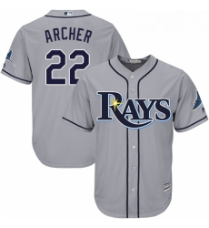 Youth Majestic Tampa Bay Rays 22 Chris Archer Authentic Grey Road Cool Base MLB Jersey Youth Majestic Tampa Bay Rays 22 Chris Archer Authentic Grey Road Cool Base MLB Jersey