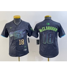 Youth Tampa Bay Rays 18 Shane McClanahan Charcoal 2024 City Connect Limited Stitched Baseball Jersey 1 Youth Tampa Bay Rays 18 Shane McClanahan Charcoal 2024 City Connect Limited Stitched Baseball Jersey 1