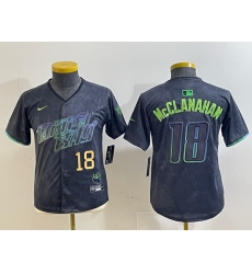 Youth Tampa Bay Rays 18 Shane McClanahan Charcoal 2024 City Connect Limited jerseys 3 Youth Tampa Bay Rays 18 Shane McClanahan Charcoal 2024 City Connect Limited jerseys 3