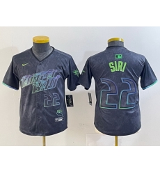 Youth Tampa Bay Rays 22 Jose Siri Charcoal 2024 City Connect Limited Stitched Baseball Jersey Youth Tampa Bay Rays 22 Jose Siri Charcoal 2024 City Connect Limited Stitched Baseball Jersey