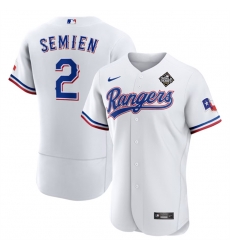 Men Texas Rangers 2 Marcus Semien White 2023 World Series Flex Base Stitched Baseball Jersey Men Texas Rangers 2 Marcus Semien White 2023 World Series Flex Base Stitched Baseball Jersey