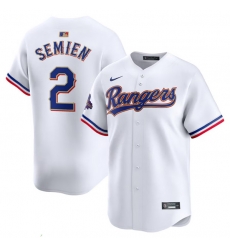 Men Texas Rangers 2 Marcus Semien White 2024 Gold Collection Cool Base Stitched Baseball Jersey Men Texas Rangers 2 Marcus Semien White 2024 Gold Collection Cool Base Stitched Baseball Jersey