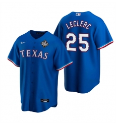 Men Texas Rangers 25 Jos E9 Leclerc Royal 2023 World Series Stitched Baseball Jersey Men Texas Rangers 25 Jos E9 Leclerc Royal 2023 World Series Stitched Baseball Jersey