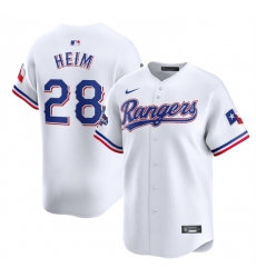 Men Texas Rangers 28 Jonah Heim White 2023 World Series Champions Stitched Baseball Jersey Men Texas Rangers 28 Jonah Heim White 2023 World Series Champions Stitched Baseball Jersey