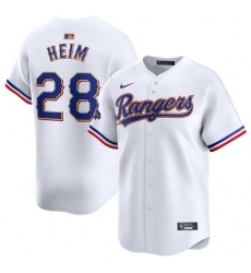 Men Texas Rangers 28 Jonah Heim White 2024 Gold Collection Cool Base Stitched Baseball Jersey Men Texas Rangers 28 Jonah Heim White 2024 Gold Collection Cool Base Stitched Baseball Jersey