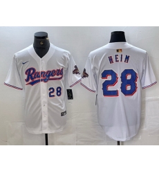 Men Texas Rangers 28 Jonah Heim White Gold Cool Base Stitched Baseball Jersey 1 Men Texas Rangers 28 Jonah Heim White Gold Cool Base Stitched Baseball Jersey 1