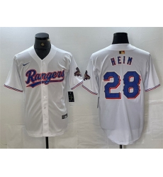 Men Texas Rangers 28 Jonah Heim White Gold Cool Base Stitched Baseball Jersey Men Texas Rangers 28 Jonah Heim White Gold Cool Base Stitched Baseball Jersey