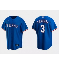 Men Texas Rangers 3 Leody Taveras Royal Cool Base Stitched Baseball Jersey Men Texas Rangers 3 Leody Taveras Royal Cool Base Stitched Baseball Jersey
