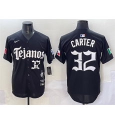 Men Texas Rangers 32 Evan Carter Black Mexico 2025 Vapor Premier Limited Stitched Baseball Jersey Men Texas Rangers 32 Evan Carter Black Mexico 2025 Vapor Premier Limited Stitched Baseball Jersey