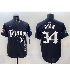 Men Texas Rangers 34 Nolan Ryan Black Mexico 2025 Vapor Premier Limited Stitched Baseball Jersey Men Texas Rangers 34 Nolan Ryan Black Mexico 2025 Vapor Premier Limited Stitched Baseball Jersey