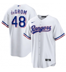 Men Texas Rangers 48 Jacob DeGrom White Cool Base Stitched Baseball Jersey Men Texas Rangers 48 Jacob DeGrom White Cool Base Stitched Baseball Jersey