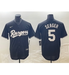 Men Texas Rangers 5 Corey Seager Black Cool Base Stitched Baseball Jersey Men Texas Rangers 5 Corey Seager Black Cool Base Stitched Baseball Jersey