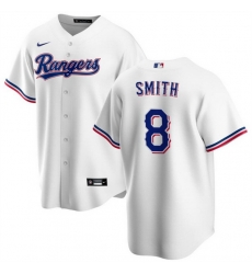 Men Texas Rangers 8 Josh H Smith White Cool Base Stitched Baseball Jersey Men Texas Rangers 8 Josh H Smith White Cool Base Stitched Baseball Jersey