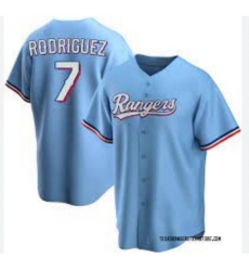 Men Texas Rangers Ivan Rodriguez #7 Light Blue Cool Base Stitched Baseball jersey Men Texas Rangers Ivan Rodriguez #7 Light Blue Cool Base Stitched Baseball jersey