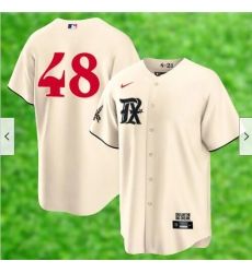 Men Texas Rangers Jacob Degrom #48 Cream 2023 City Connect Stitched Jersey II Men Texas Rangers Jacob Degrom #48 Cream 2023 City Connect Stitched Jersey II