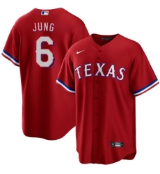 Men Texas Rangers Josh Jung #6 Red Cool Base Stitched MLB Jersey Men Texas Rangers Josh Jung #6 Red Cool Base Stitched MLB Jersey