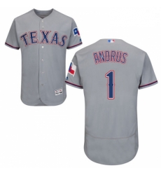 Mens Majestic Texas Rangers 1 Elvis Andrus Grey Road Flex Base Authentic Collection MLB Jersey Mens Majestic Texas Rangers 1 Elvis Andrus Grey Road Flex Base Authentic Collection MLB Jersey