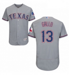 Mens Majestic Texas Rangers 13 Joey Gallo Grey Road Flex Base Authentic Collection MLB Jersey Mens Majestic Texas Rangers 13 Joey Gallo Grey Road Flex Base Authentic Collection MLB Jersey