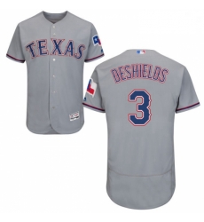 Mens Majestic Texas Rangers 3 Delino DeShields Grey Road Flex Base Authentic Collection MLB Jersey Mens Majestic Texas Rangers 3 Delino DeShields Grey Road Flex Base Authentic Collection MLB Jersey