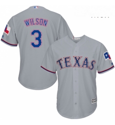 Mens Majestic Texas Rangers 3 Russell Wilson Replica Grey Road Cool Base MLB Jersey Mens Majestic Texas Rangers 3 Russell Wilson Replica Grey Road Cool Base MLB Jersey