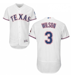 Mens Majestic Texas Rangers 3 Russell Wilson White Home Flex Base Authentic Collection MLB Jersey Mens Majestic Texas Rangers 3 Russell Wilson White Home Flex Base Authentic Collection MLB Jersey