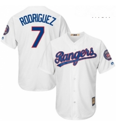 Mens Majestic Texas Rangers 7 Ivan Rodriguez Authentic White Cooperstown MLB Jersey Mens Majestic Texas Rangers 7 Ivan Rodriguez Authentic White Cooperstown MLB Jersey