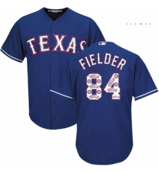 Mens Majestic Texas Rangers 84 Prince Fielder Authentic Royal Blue Team Logo Fashion Cool Base MLB Jersey Mens Majestic Texas Rangers 84 Prince Fielder Authentic Royal Blue Team Logo Fashion Cool Base MLB Jersey