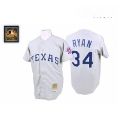 Mens Mitchell and Ness Texas Rangers 34 Nolan Ryan Authentic Grey Throwback MLB Jersey Mens Mitchell and Ness Texas Rangers 34 Nolan Ryan Authentic Grey Throwback MLB Jersey