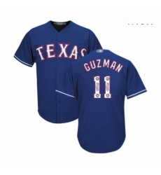Mens Texas Rangers 11 Ronald Guzman Authentic Royal Blue Team Logo Fashion Cool Base Baseball Jersey Mens Texas Rangers 11 Ronald Guzman Authentic Royal Blue Team Logo Fashion Cool Base Baseball Jersey