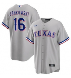 Men's Texas Rangers #16 Travis Jankowski Gray Cool Base Stitched Baseball Jersey Men's Texas Rangers #16 Travis Jankowski Gray Cool Base Stitched Baseball Jersey