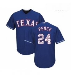 Mens Texas Rangers 24 Hunter Pence Authentic Royal Blue Team Logo Fashion Cool Base Baseball Jersey Mens Texas Rangers 24 Hunter Pence Authentic Royal Blue Team Logo Fashion Cool Base Baseball Jersey