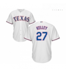 Mens Texas Rangers 27 Shawn Kelley Replica White Home Cool Base Baseball Jersey Mens Texas Rangers 27 Shawn Kelley Replica White Home Cool Base Baseball Jersey