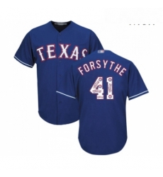 Mens Texas Rangers 41 Logan Forsythe Authentic Royal Blue Team Logo Fashion Cool Base Baseball Jersey Mens Texas Rangers 41 Logan Forsythe Authentic Royal Blue Team Logo Fashion Cool Base Baseball Jersey
