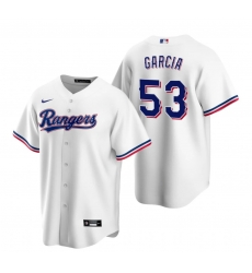 Men's Texas Rangers #53 Adolis Garcia White Cool Base Stitched Baseball Jersey Men's Texas Rangers #53 Adolis Garcia White Cool Base Stitched Baseball Jersey
