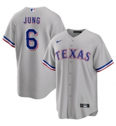 Men's Texas Rangers #6 Josh Jung Gray Cool Base Stitched Baseball Jersey Men's Texas Rangers #6 Josh Jung Gray Cool Base Stitched Baseball Jersey