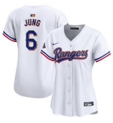 Women Texas Rangers 6 Josh Jung White 2024 Gold Collection Stitched Baseball Jersey Women Texas Rangers 6 Josh Jung White 2024 Gold Collection Stitched Baseball Jersey