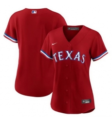 Women Texas Rangers Blank Red Stitched Baseball Jersey Women Texas Rangers Blank Red Stitched Baseball Jersey