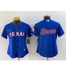 Women Texas Rangers Royal Team Big Logo With Patch Stitched Baseball Jersey 28Run Small 29 Women Texas Rangers Royal Team Big Logo With Patch Stitched Baseball Jersey 28Run Small 29