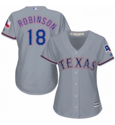 Womens Majestic Texas Rangers 18 Drew Robinson Authentic Grey Road Cool Base MLB Jersey Womens Majestic Texas Rangers 18 Drew Robinson Authentic Grey Road Cool Base MLB Jersey