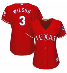 Womens Majestic Texas Rangers 3 Russell Wilson Replica Red Alternate Cool Base MLB Jersey Womens Majestic Texas Rangers 3 Russell Wilson Replica Red Alternate Cool Base MLB Jersey