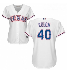 Womens Majestic Texas Rangers 40 Bartolo Colon Authentic White Home Cool Base MLB Jersey Womens Majestic Texas Rangers 40 Bartolo Colon Authentic White Home Cool Base MLB Jersey