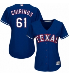 Womens Majestic Texas Rangers 61 Robinson Chirinos Replica Royal Blue Alternate 2 Cool Base MLB Jersey Womens Majestic Texas Rangers 61 Robinson Chirinos Replica Royal Blue Alternate 2 Cool Base MLB Jersey